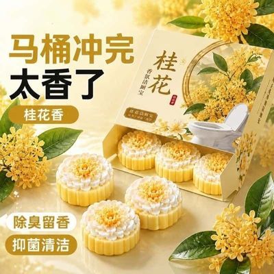 桂花香氛洁厕宝厕所除臭马桶强效洁厕灵清洁剂除垢清香留香洁厕块