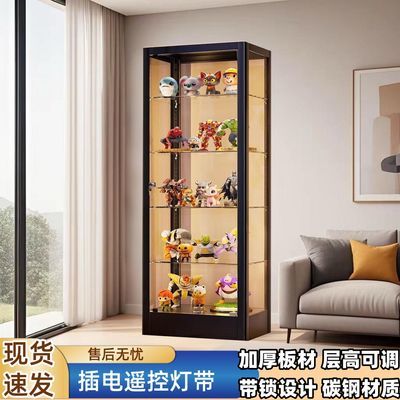 手办展示柜玻璃展示柜玩具摆件模型高达乐高陈列柜落地透明展示柜