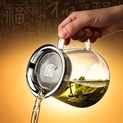 新款泡茶壶茶具玻璃茶水分离玻璃耐高温懒人泡茶神器家用食品级