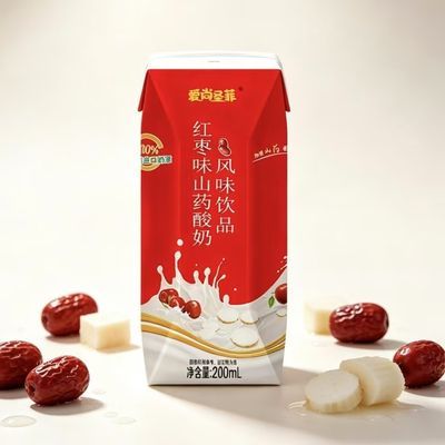 红枣味山药酸奶风味饮品学生早餐饮料200ml*10盒一整箱批发优惠商品图片