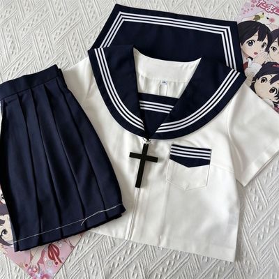 小野菜长袖水手服正版三本红三本黄三本粉三本黑三本白三本绀三本优惠商品图片