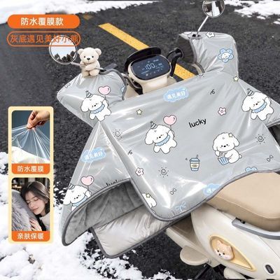 电动车挡风冬季加绒加厚加大防水摩托车电瓶车保暖新款防雨防风罩优惠商品图片