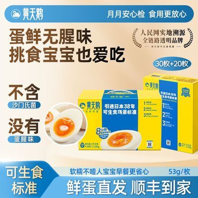 【黄天鹅】50枚鲜鸡蛋礼盒包装达可生食标准品质鸡蛋顺丰包邮送礼
