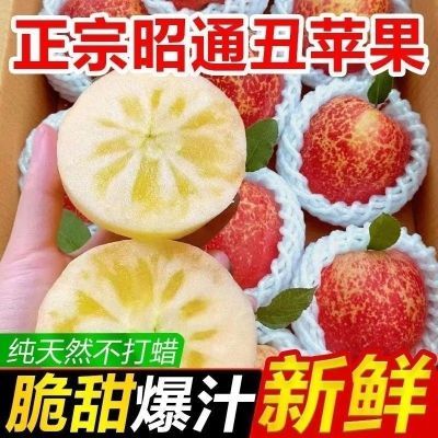 正宗云南昭通丑苹果冰糖心直发水果脆甜新鲜孕妇当季红富士整箱优惠商品图片