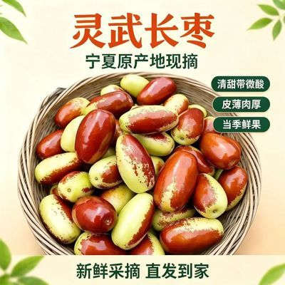 正宗灵武长枣宁夏特产新鲜当季水果马牙枣现摘整箱直发顺丰包邮优惠商品图片