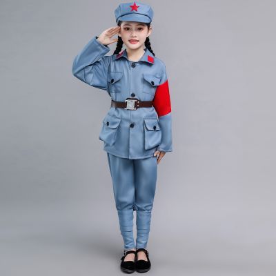 儿童演出服成人红军少儿八路军服装新四军合唱衣服红星闪闪表演优惠商品图片