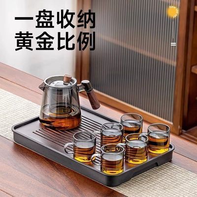 玻璃煮茶壶茶具套装办公室会客喝茶功夫茶具家用客厅玻璃泡茶壶