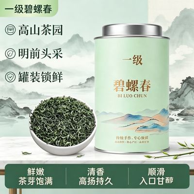 2026明前一级碧螺春正宗明前春茶嫩芽高山云雾茶叶浓香型精品罐装