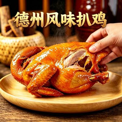 德州五香风味扒鸡超大只真空山东特产扒鸡烧鸡零食卤味鸡肉零食优惠商品图片