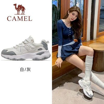 骆驼运动鞋女男款慢跑鞋子透气厚底复古老爹鞋运动休闲登山通勤