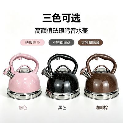 批发价3L家用不锈钢制电磁电陶炉燃气灶通用水沸鸣音烧水壶大容量
