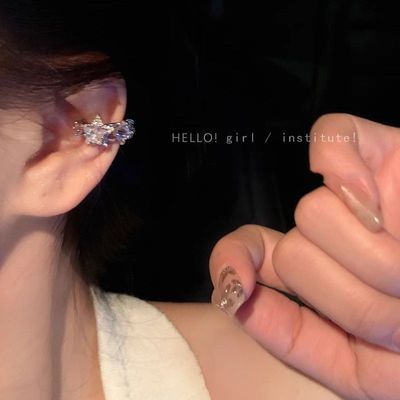 洗澡不用摘 闪钻星星耳环小众设计高级感百搭无耳洞精致气质时尚