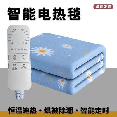 电热毯单双人智能定时防水恒温速热宿舍家用电褥子