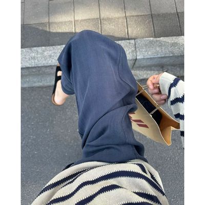 撤柜100%剪标正品高档天丝~莱赛尔亚麻长裤休闲直筒裤弯刀裤男女优惠商品图片