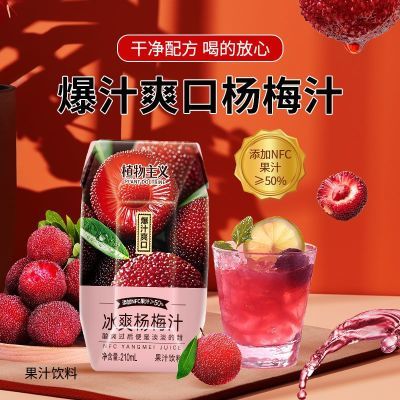 干净配方杨梅汁12瓶整箱装50%NFC果汁爆汁夏季爽口酸甜果汁饮料品优惠商品图片