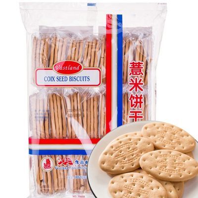 大地香港薏米食品粗粮饼干代餐五谷杂粮早餐420零食袋装
