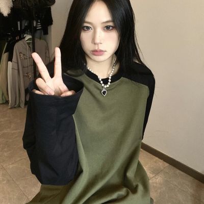 【男女同款】初秋长袖上衣打底衫男士双面德绒美式男友风长袖T恤【5天内发货】