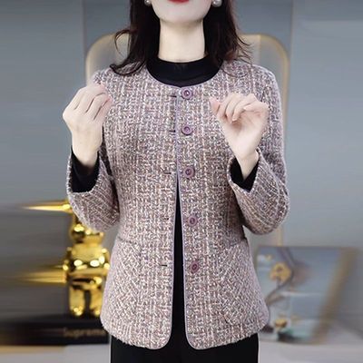 小香风贵妃绒甜美减龄外套2026秋季新款宽松休闲显瘦高档洋气上衣优惠商品图片