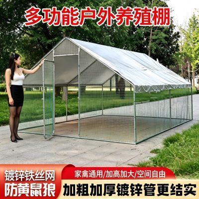 户外养殖鸡棚鸡笼鸡舍鸭棚鹅棚孔雀棚农村搭建棚防雨家禽养殖鸡棚
