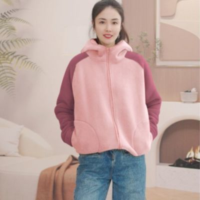 FH08中厚款秋冬奥粒绒连帽卫衣可外穿家居服单上衣