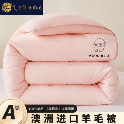 【LEHOME】新款冬季羊毛被纯羊毛被子冬被加厚保暖春秋被芯双人羊绒被