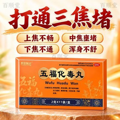 都磊制药 五福化毒丸 2g*11袋/盒 打通三焦】全身轻松肝淤郁堵脾胃肝胆通体质虚上热下寒正品老牌子优惠商品图片