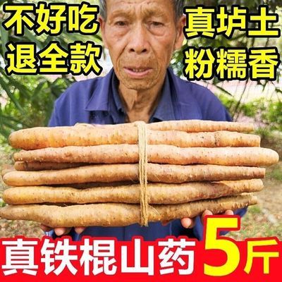 【老农推荐】正宗新鲜铁棍山药铁杆淮山现挖小白嘴山药原产地直发优惠商品图片