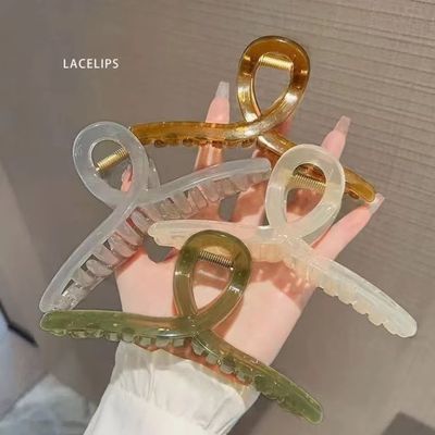 气质磨砂夹子头饰女简约大号发夹后脑勺盘发抓夹时尚鲨鱼夹发卡子【7天内发货】