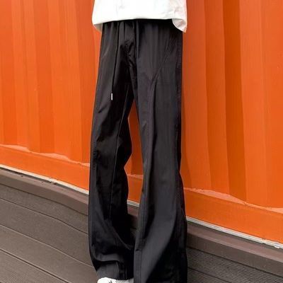 宽松垂感黑色阔腿裤显瘦遮肉百搭休闲裤春秋新款潮流单品