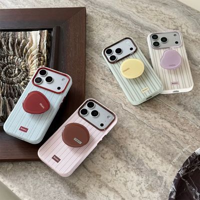 ins风彩色不规则几何支架苹果17pro手机壳iphone16个性软13适用18