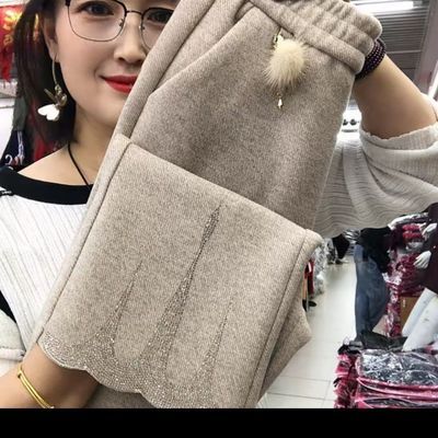 秋冬新款显瘦高腰保暖微喇裤加厚柔软弹力洋气百搭时尚休闲裤裤女