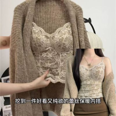 蕾丝吊带背心女内衣自带胸垫2025新款秋冬春夏内搭外穿