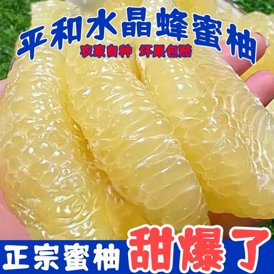 正宗福建平和琯溪蜜柚白柚白心柚白肉蜜柚白柚子薄皮整箱