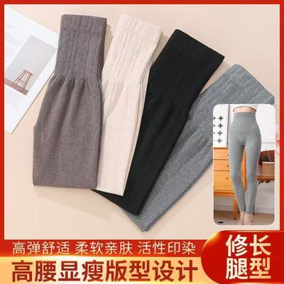 2026简约春秋底裤收腹秋裤新款塑形女士高腰保暖柔软裤子修身