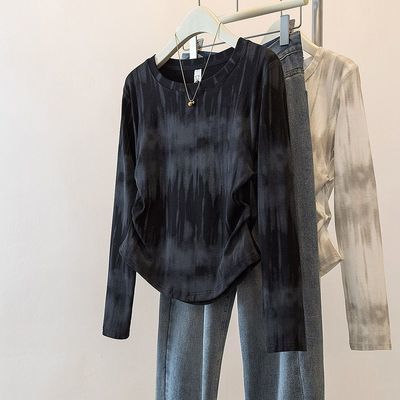 yoewshean/羽媗微胖妹妹大码女装显瘦修身新款百搭长袖内搭打底衫