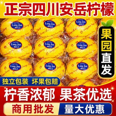 四川安岳正宗柠檬鲜果新鲜皮薄水果奶茶多汁薄皮整箱包邮专用批发