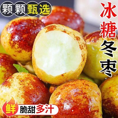 正宗冬枣新鲜采摘甘甜多汁自然成熟果肉饱满营养丰富青枣整箱批发