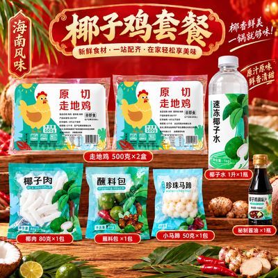海南椰子鸡4人套餐正宗文昌走地鸡 散养母鸡新鲜食材火锅素材特产