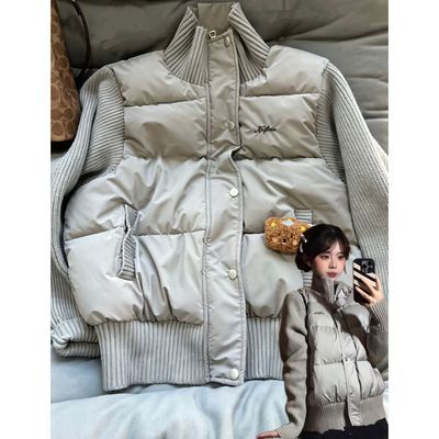 2026新款棉服女夹棉轻薄高级感针织韩系棉衣小个子秋冬季加厚外套