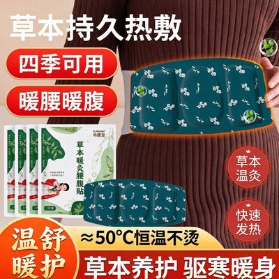 艾草蒸汽暖腰腹贴草本热敷自发热暖宫护腰防寒久坐温灸暖贴