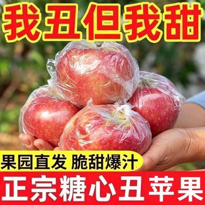 爆甜】头茬现摘丑苹果脆甜冰糖心红富士苹果当季新鲜苹果孕妇水果