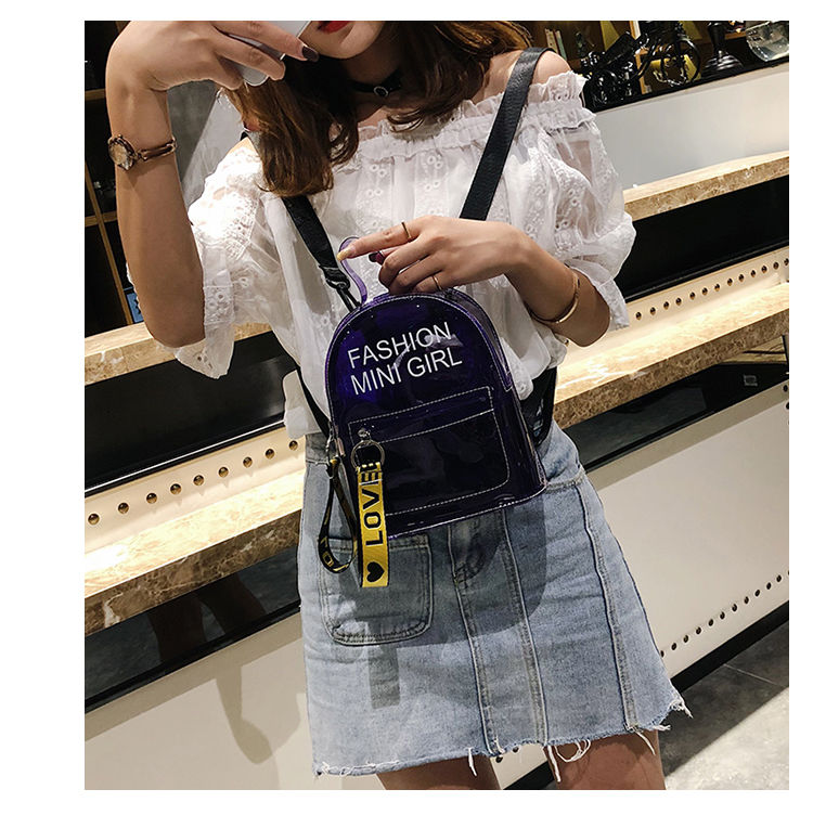 Transparent Jelly Small Bag Ladies New Ins Super Hot Backpack Female Korean Version Mini Cute Student Backpack
