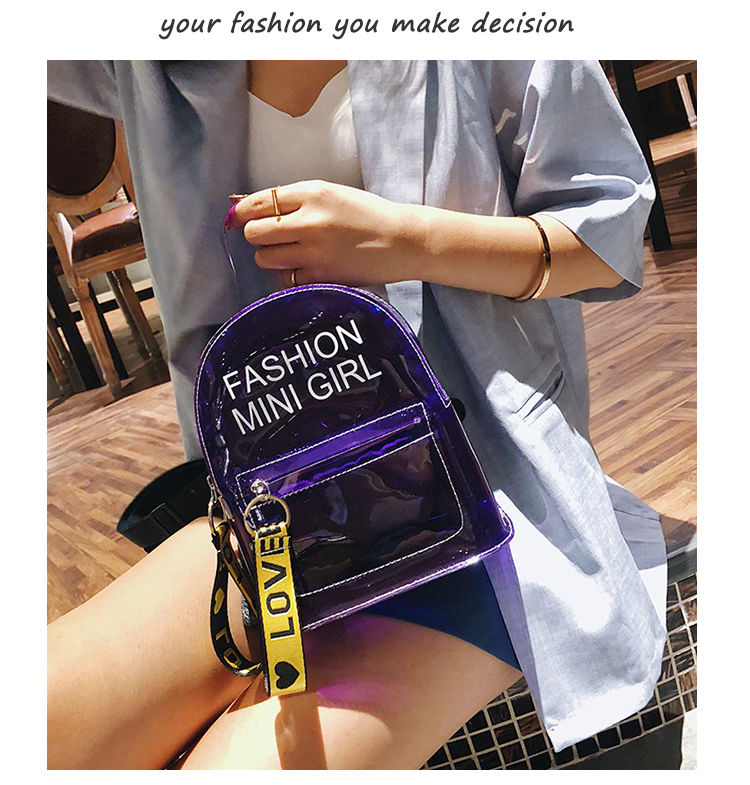 Transparent Jelly Small Bag Ladies New Ins Super Hot Backpack Female Korean Version Mini Cute Student Backpack