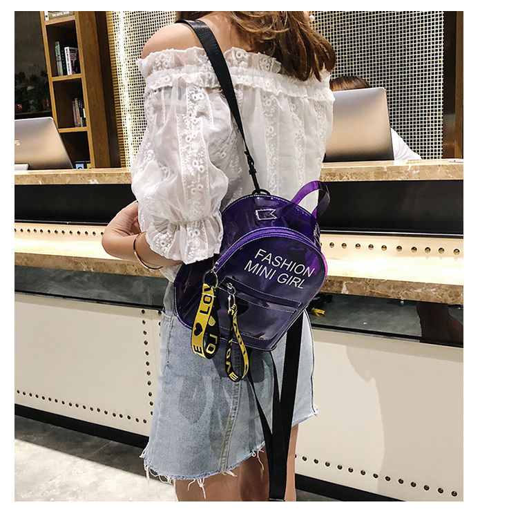 Transparent Jelly Small Bag Ladies New Ins Super Hot Backpack Female Korean Version Mini Cute Student Backpack