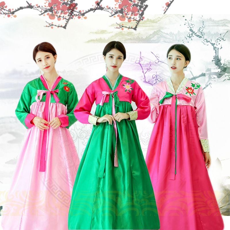 2021新款韩服表演服饰女宫廷传统舞蹈服装民族古装成人朝鲜族服装