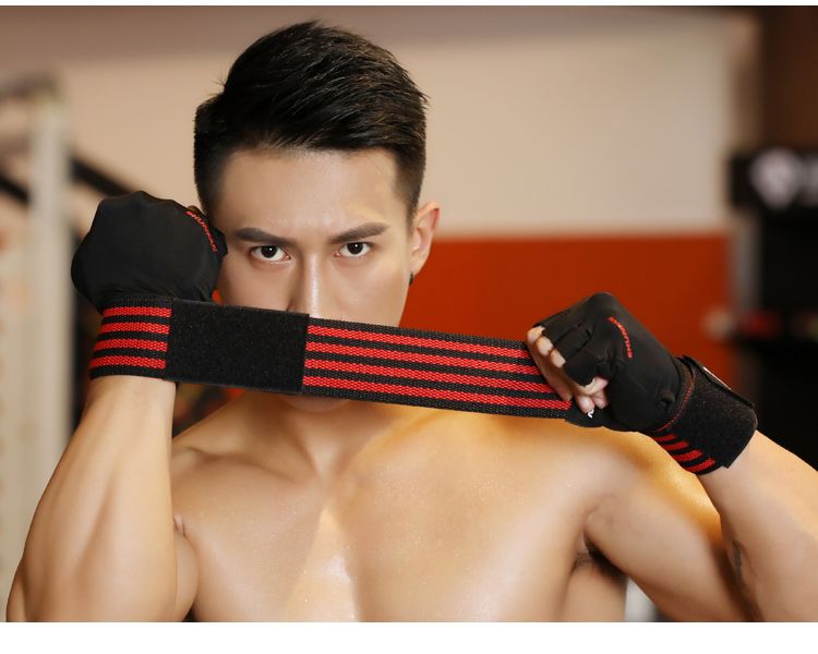 Men's Gloves, Non-slip, For Dumbbells And Barbells, Callus Protection, Integrated Wrist Support, Two-in-one Fitness_voghion.com