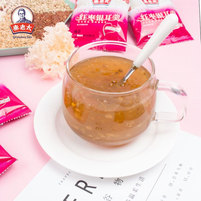 秦老太红枣银耳羹冲泡早餐代餐食品饱腹红枣藕粉羹正宗莲藕粉袋装 图片 10