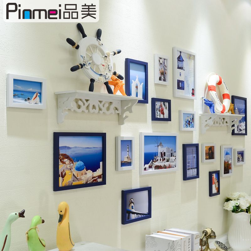 品美欧式创意相框挂墙组合墙壁装饰画置物架照片墙相框组合相片墙【5
