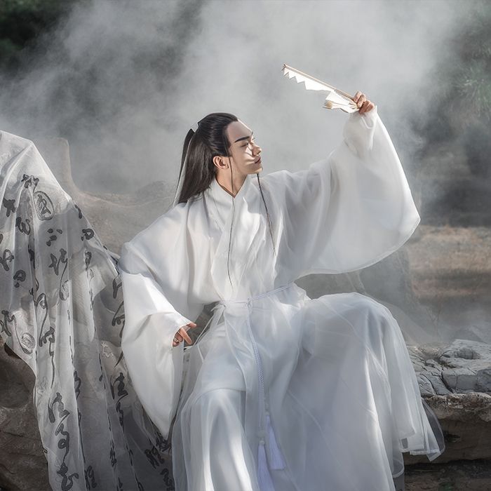 汉服男女***古风男士古装大袖古风仙侠剑客学生中国风汉服交叉领 - 17