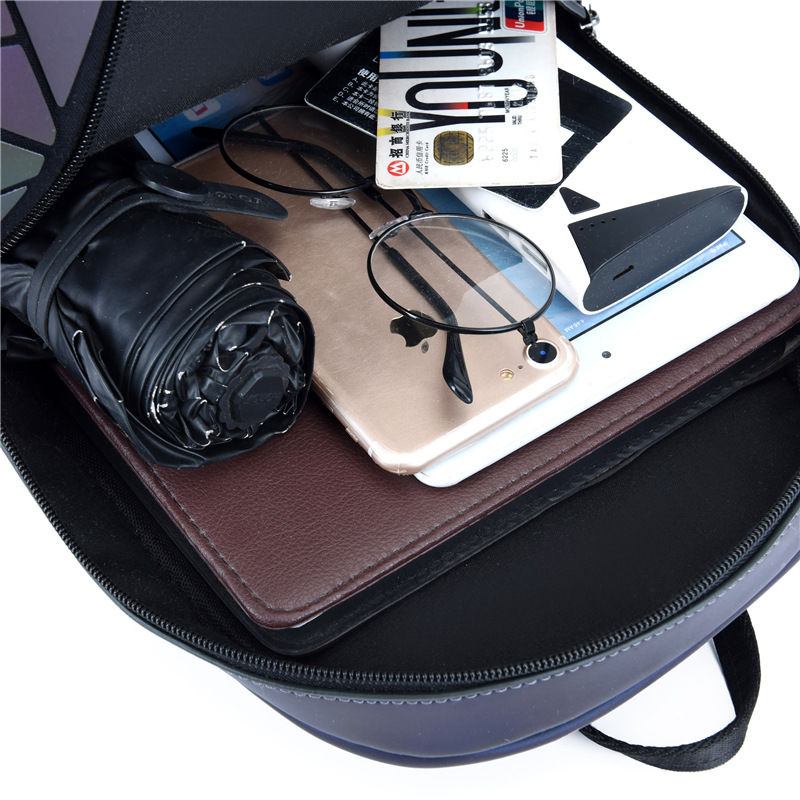 Cool Luminous Personality Fashion Laser Color-Changing Shoulder Student White-Collar Travel Backpack
